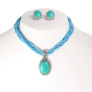 Chunky Multi Strand  Statement Necklace